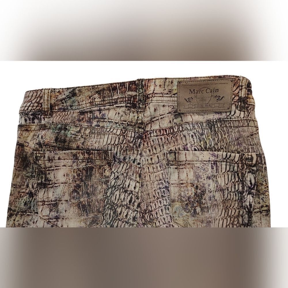 Marc Cain Multicolor Snake Print Skinny Jeans Pants Sz 8 - Picture 13 of 16